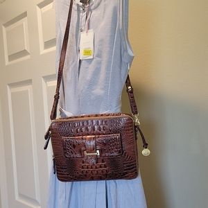 Brahmin cognac color leather purse